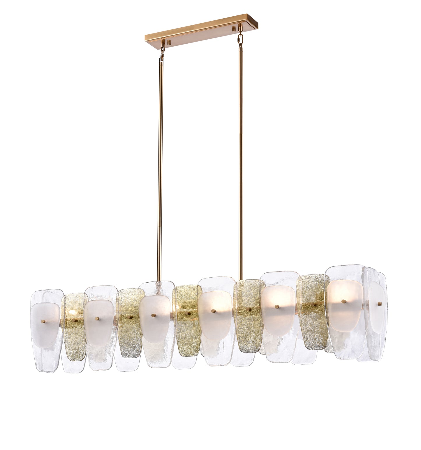 Arabela Strata lacquered gold linear chandelier 85203-6