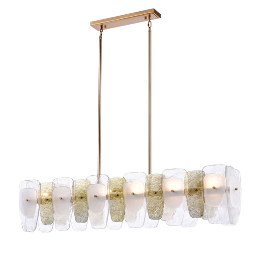 Arabela Strata lacquered gold linear chandelier 85203-6