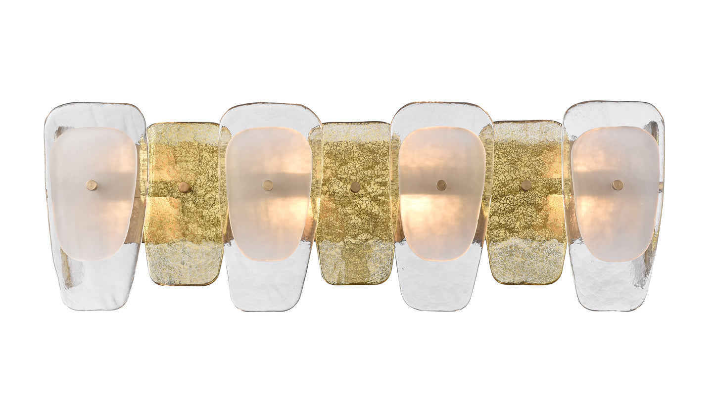 Arabela Strata lacquered gold vanity light 85206-4