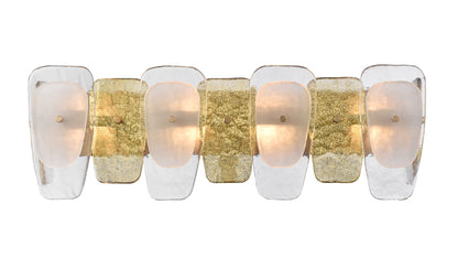 Arabela Strata lacquered gold vanity light 85206-4