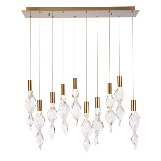 Arabela Aurora satin brass pendant 85215-10