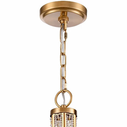 Arabela Lighting Anastasia 85231-6 luxury chandelier with six B10 E12 candelabra lights and elegant Lacquered Gold iron construction