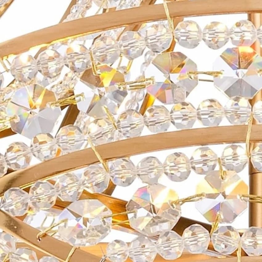 Arabela 85231-6 Anastasia chandelier with clear crystal accents, decorative glass beading and graceful vintage-inspired silhouette