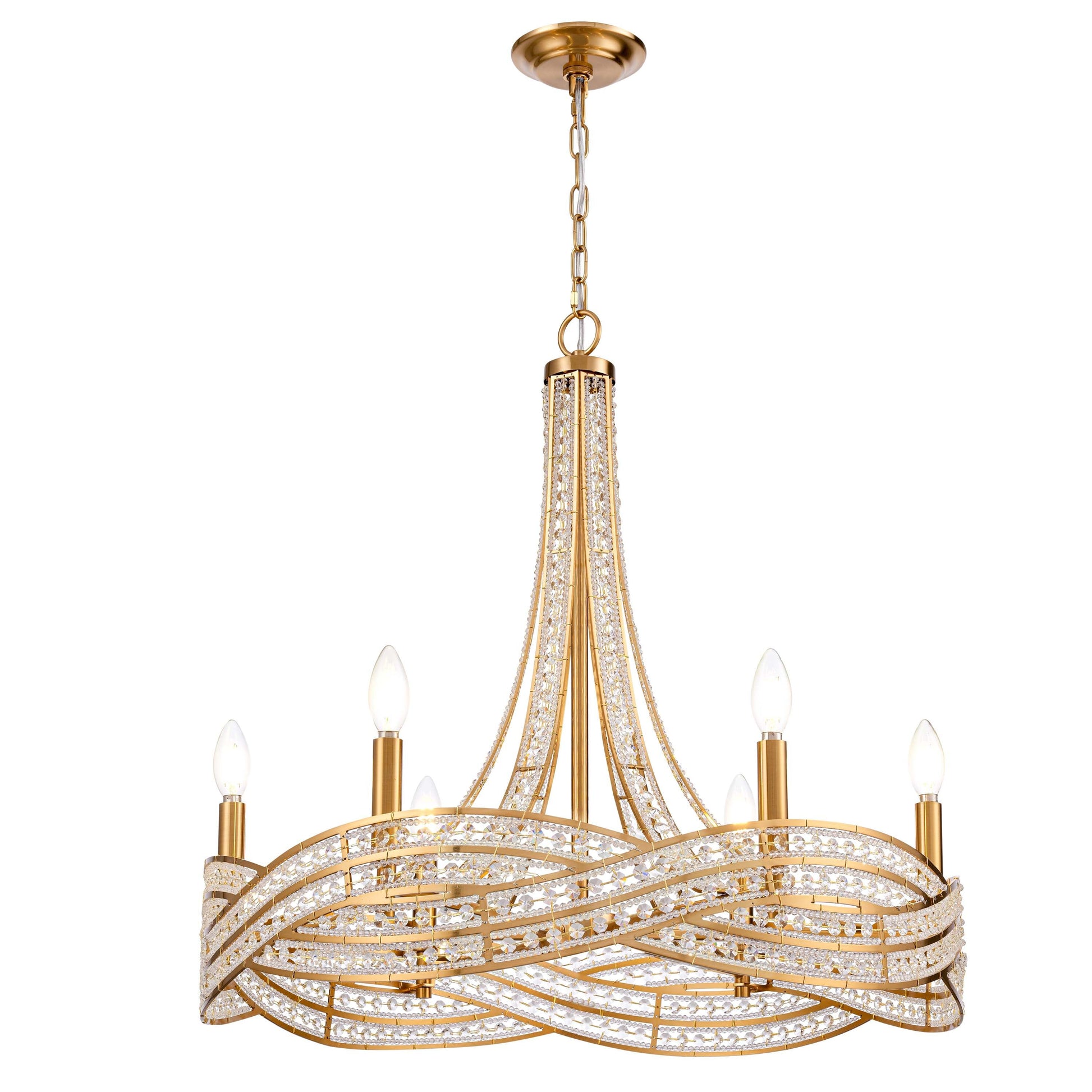 Arabela Anastasia lacquered gold chandelier 85233-6
