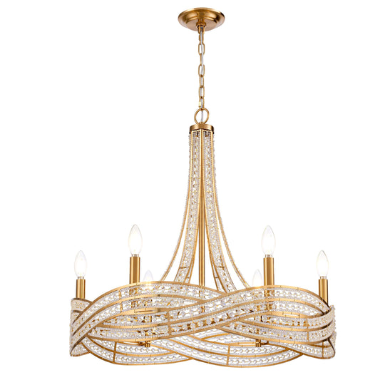 Arabela Anastasia lacquered gold chandelier 85233-6