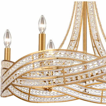 Arabela Lighting Anastasia 85233-6 luxury chandelier with six E12 candelabra lights and shimmering clear crystal accents