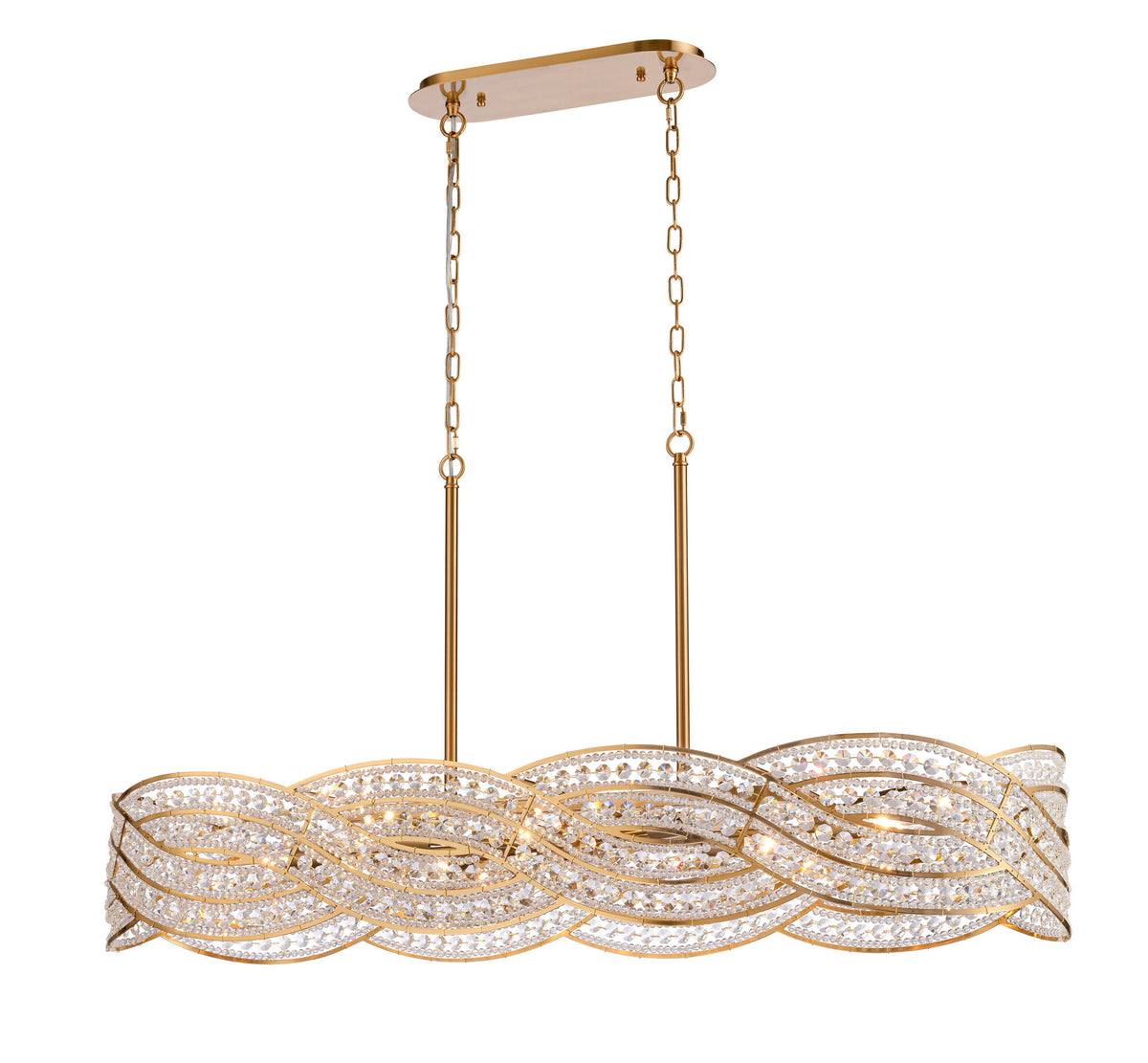 Arabela Anastasia lacquered gold linear chandelier 85234-8