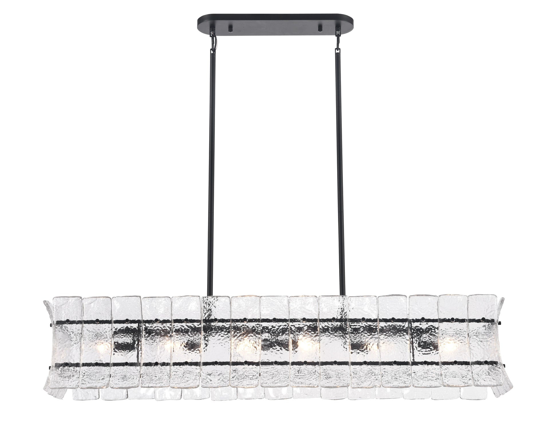 Arabela Sophie matte black linear chandelier 85254-6