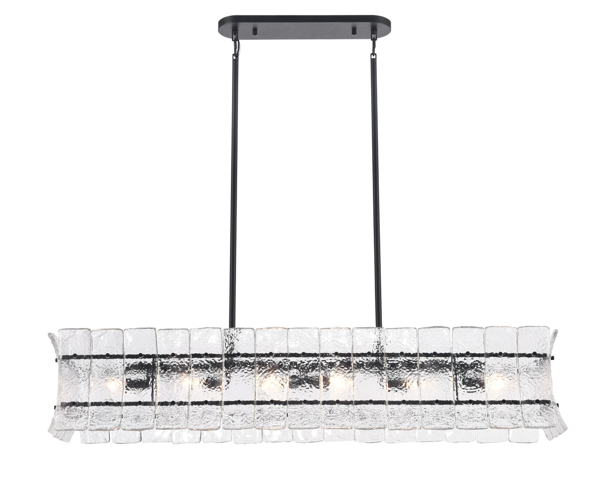 Arabela Sophie matte black linear chandelier 85254-6