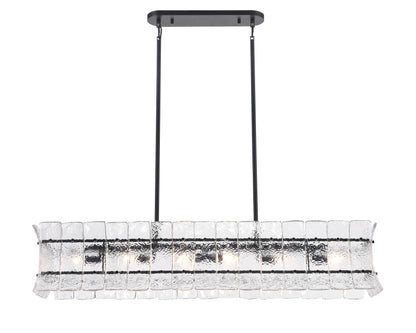 Arabela Sophie matte black linear chandelier 85254-6