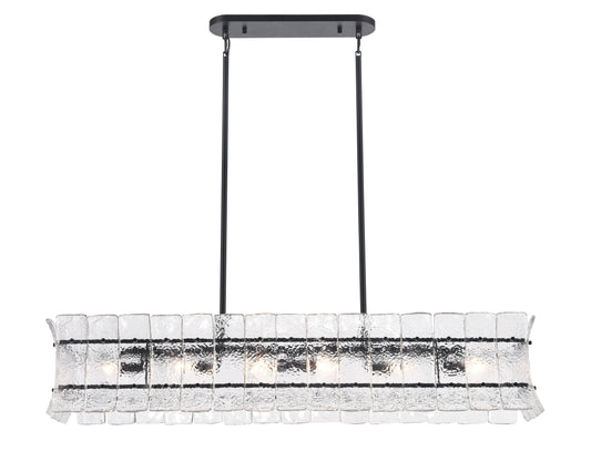 Arabela Sophie matte black linear chandelier 85254-6