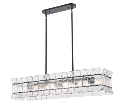 Arabela Sophie matte black linear chandelier 85254-6 view 2