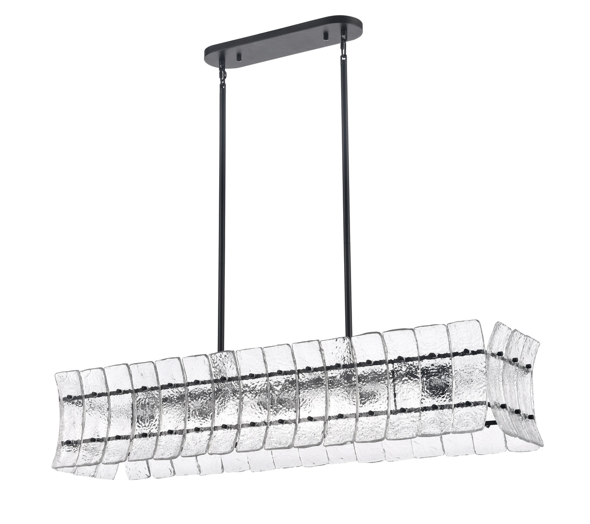 Arabela Sophie matte black linear chandelier 85254-6 view 3