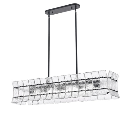 Arabela Sophie matte black linear chandelier 85254-6 view 3