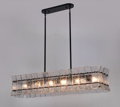 Arabela Sophie matte black linear chandelier 85254-6 view 4
