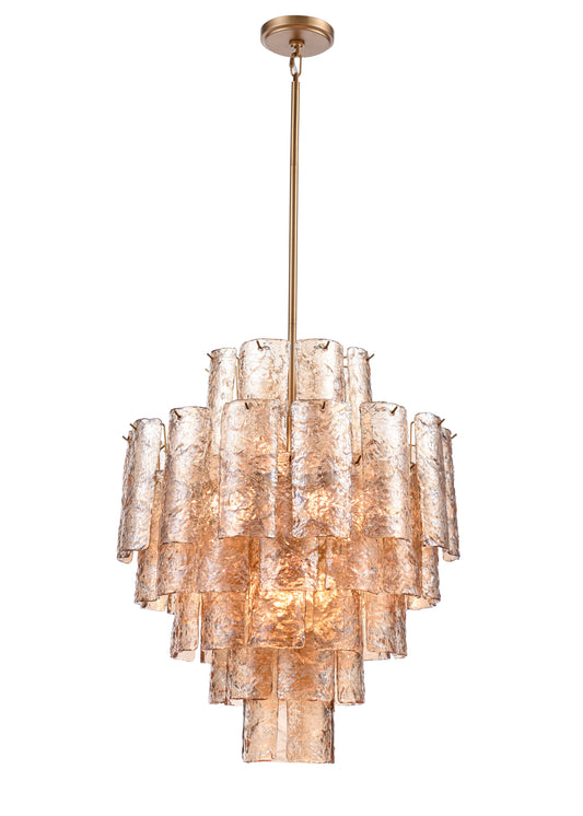 Arabela Fire and Ice lacquered gold chandelier 85262-13