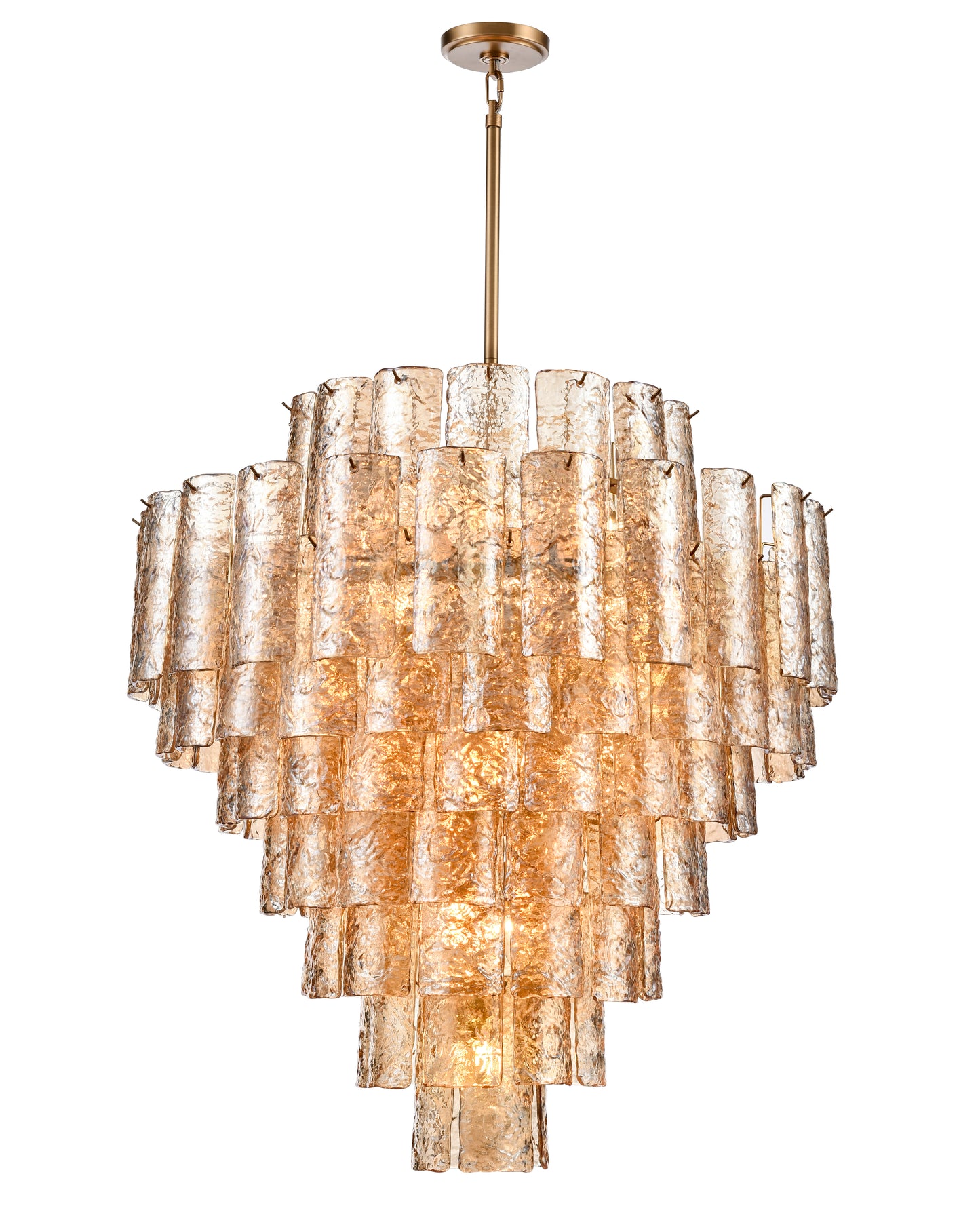 Arabela Fire and Ice lacquered gold chandelier 85263-21