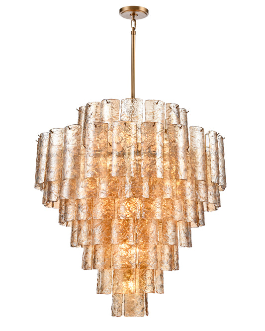 Arabela Fire and Ice lacquered gold chandelier 85263-21