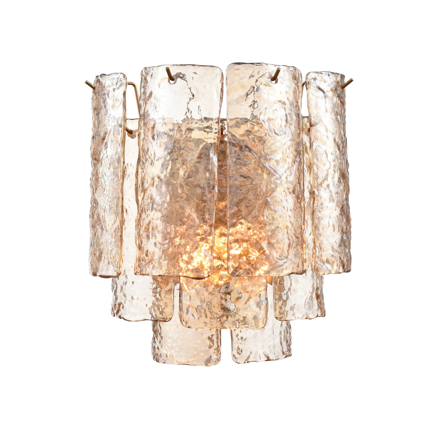 Arabela Fire and Ice lacquered gold wall sconce 85264-2