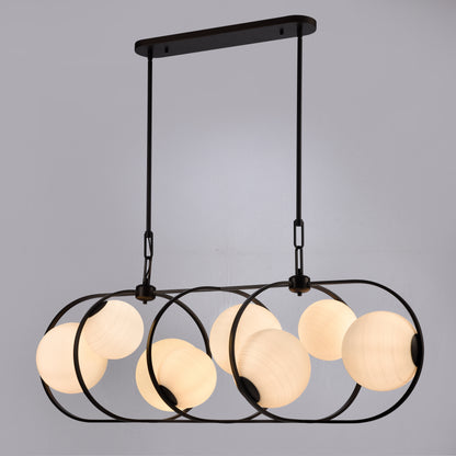 Arabela Concentro dark bronze linear chandelier 85273-8 view 4