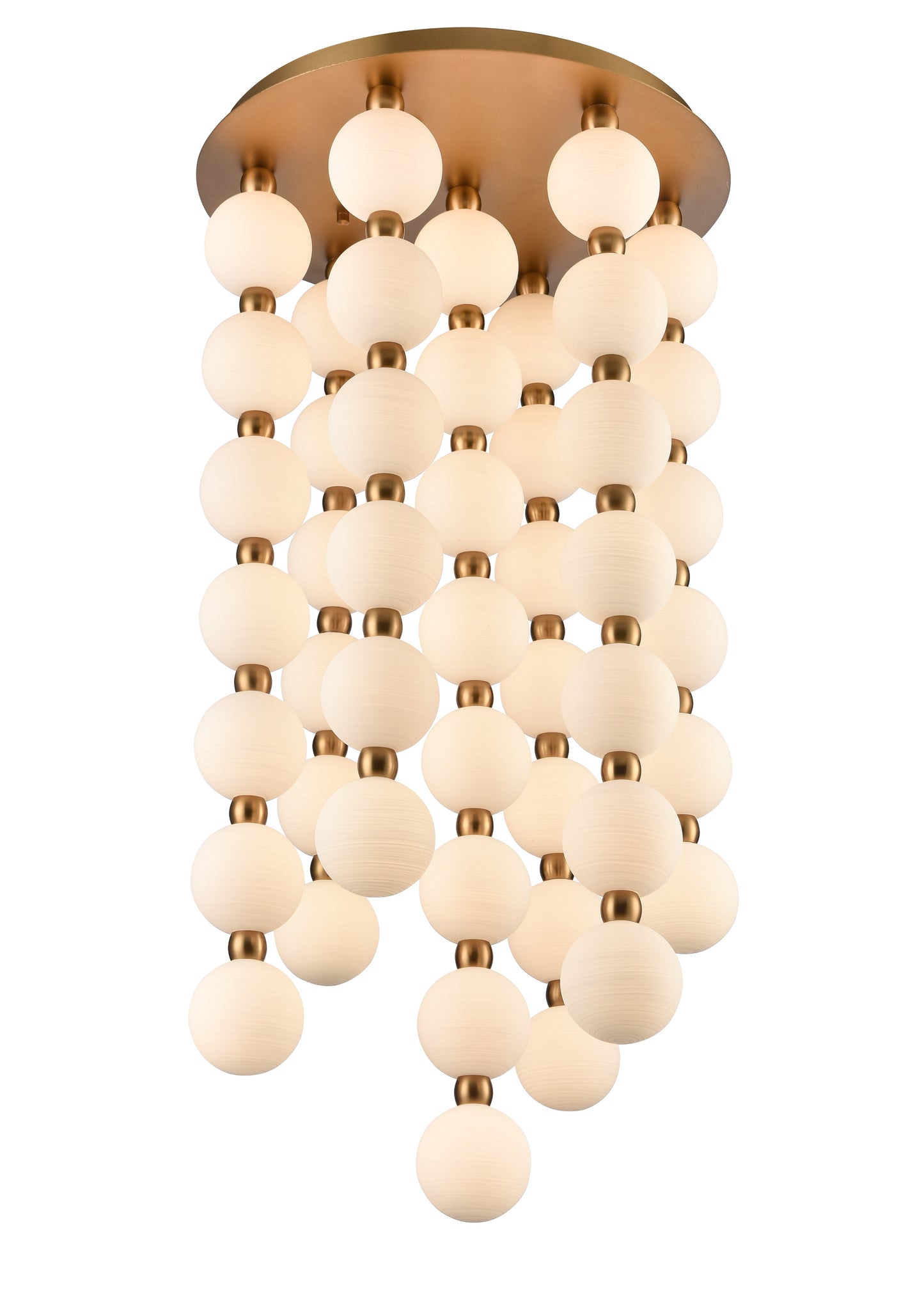 Arabela Mod satin brass chandelier 85283-47 view 2