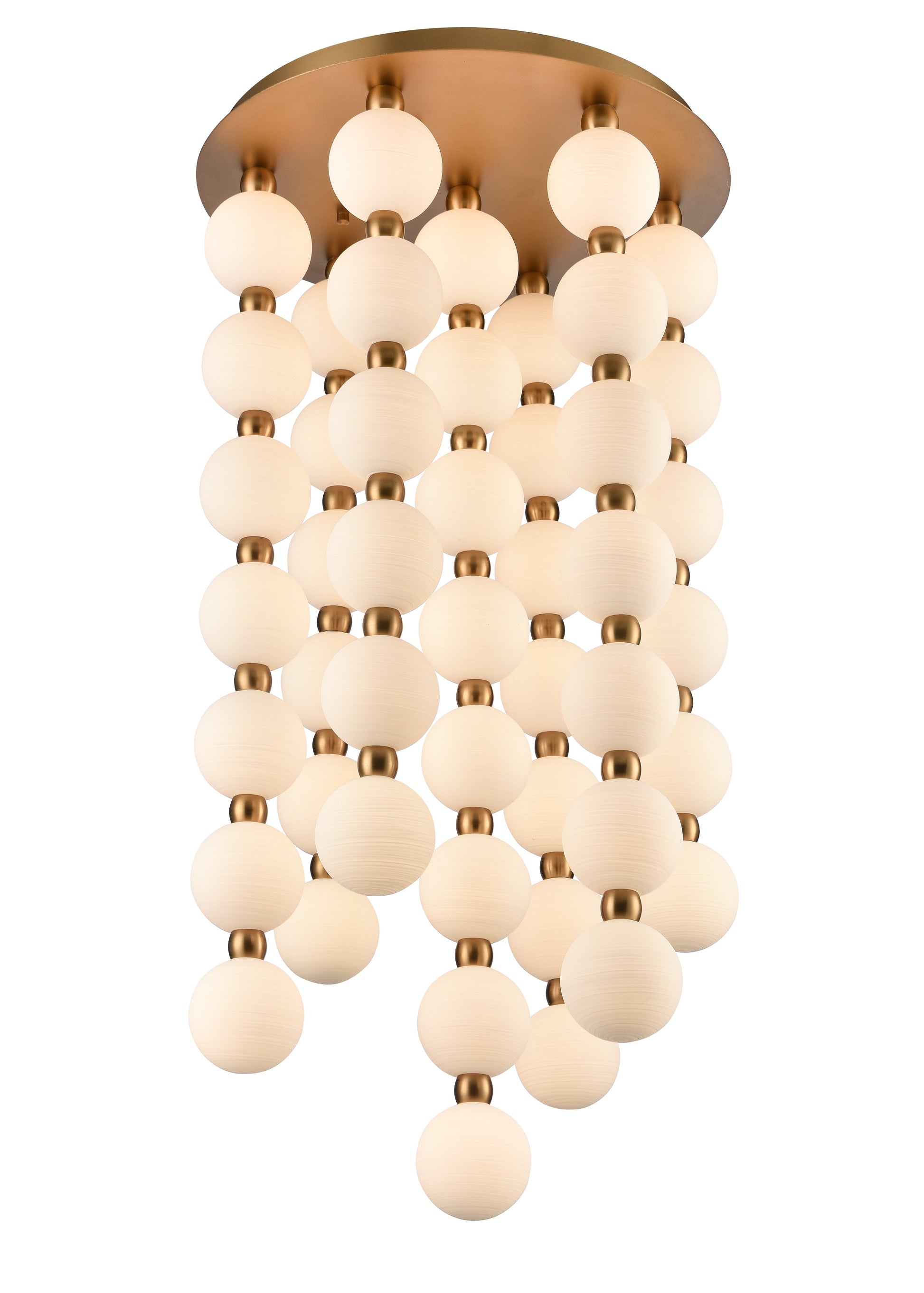 Arabela Mod satin brass chandelier 85283-47 view 2