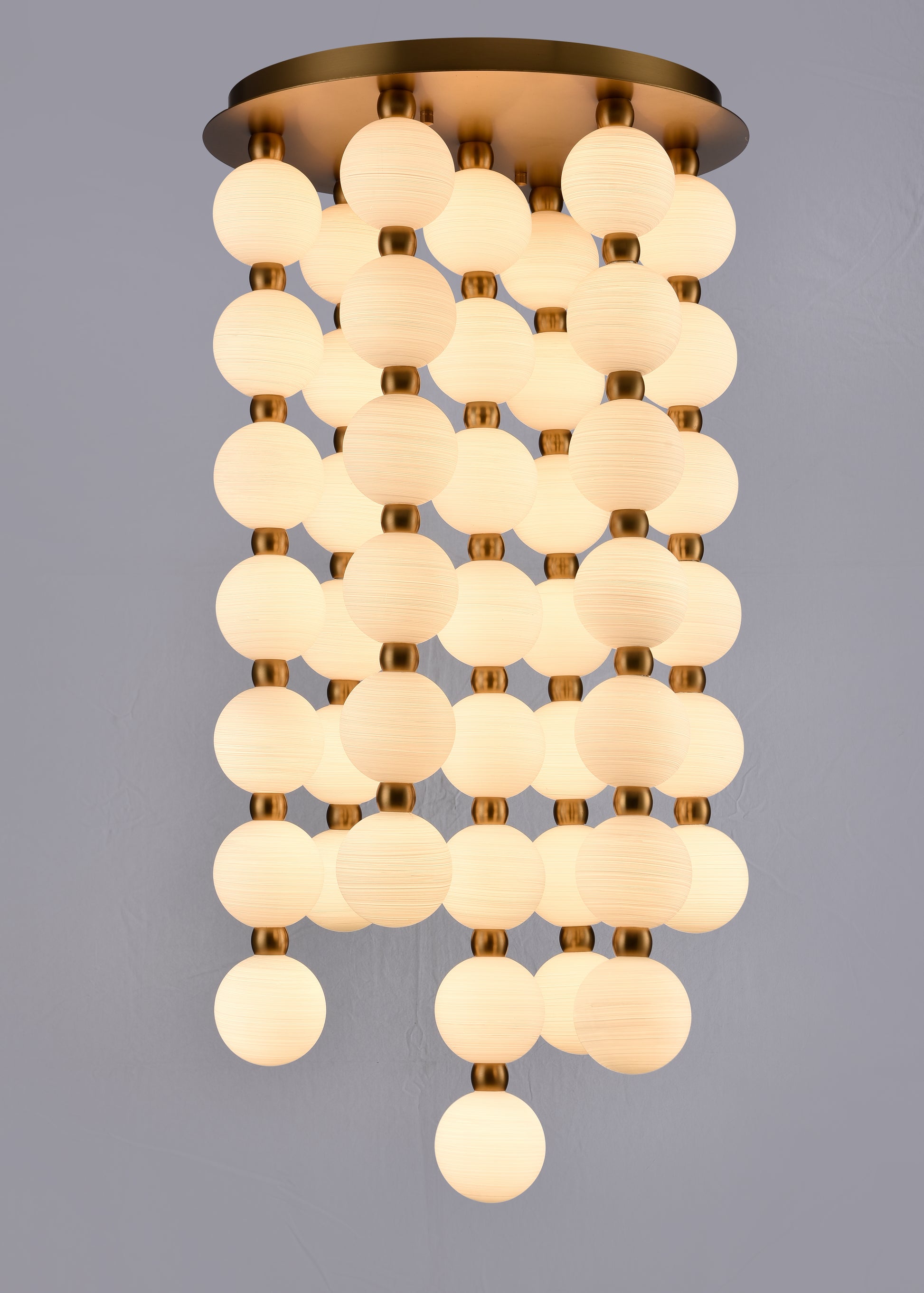 Arabela Mod satin brass chandelier 85283-47 view 4
