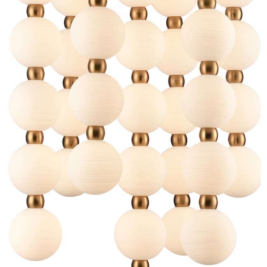 Arabela 85283-47 Mod chandelier featuring 47 integrated LED glass globes and a dramatic cascading Mid-Century modern design