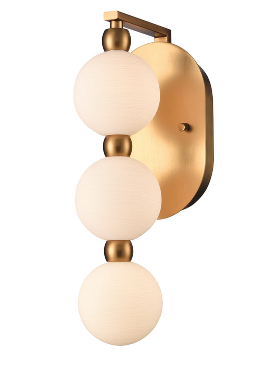Arabela Mod satin brass wall sconce 85288-3