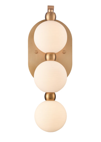 Arabela Mod satin brass wall sconce 85288-3 view 2