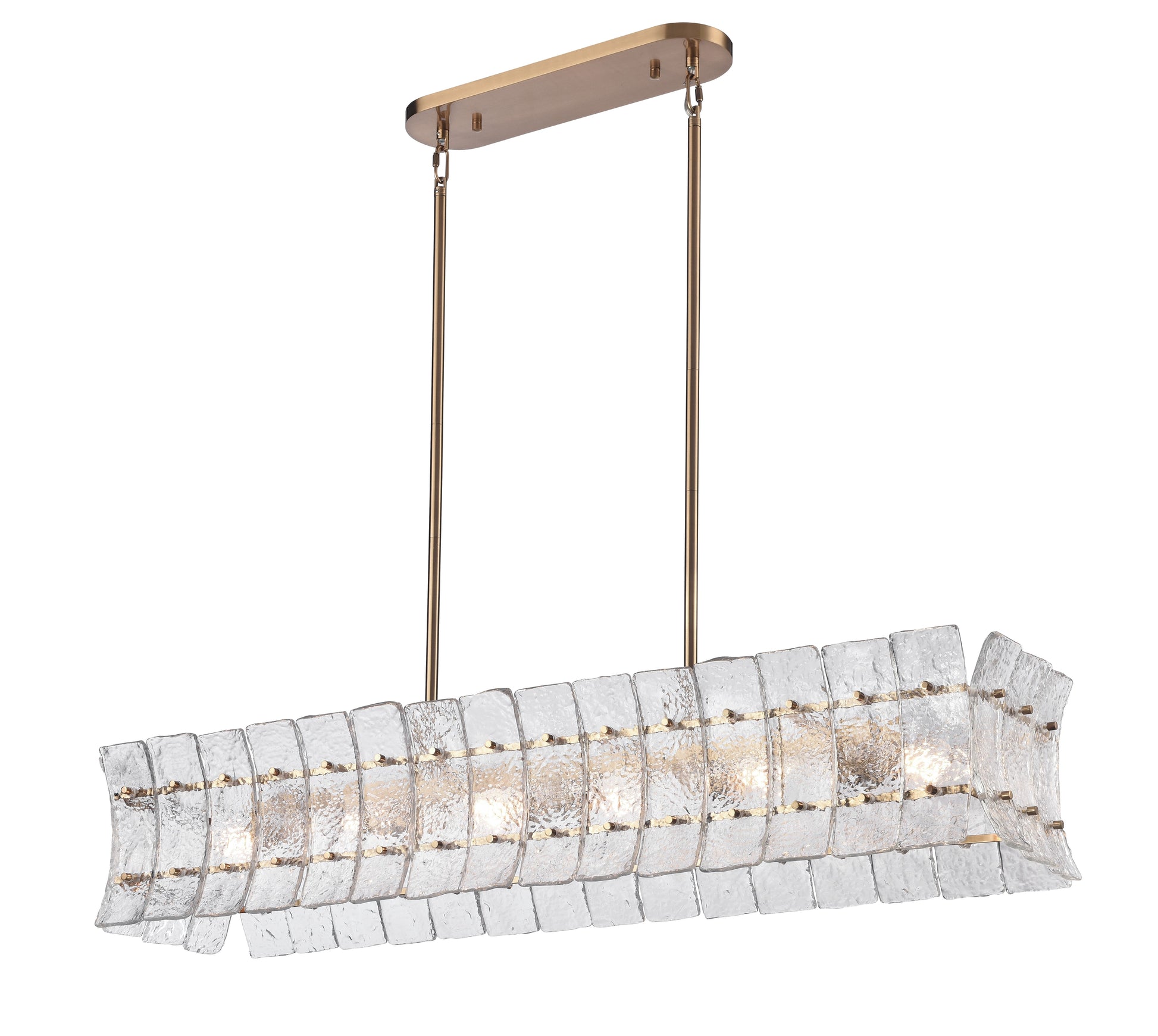 Arabela Sophie lacquered gold linear chandelier 85354-6