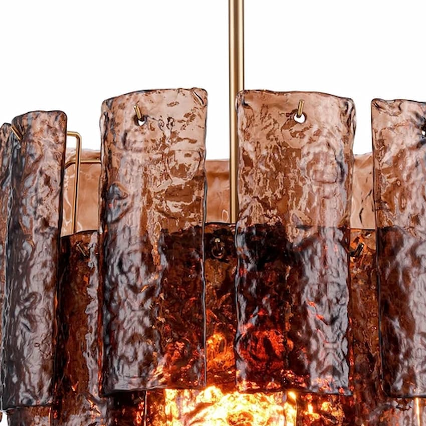 Arabela Lighting Fire and Ice 85361-5 luxury chandelier with five E12 candelabra lights and dramatic four-tier silhouette