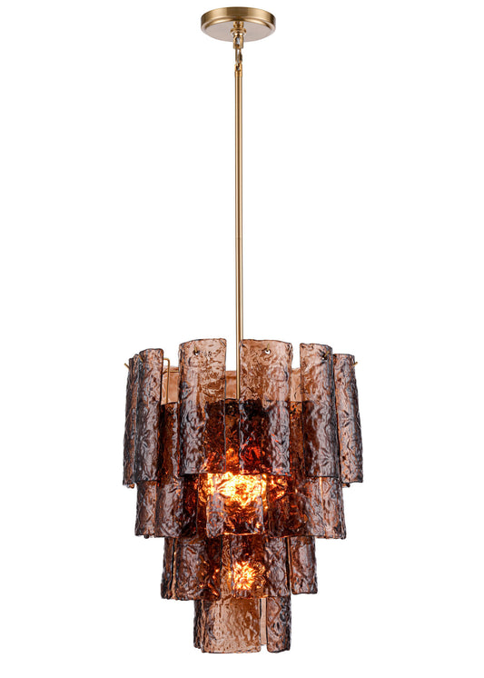 Arabela Fire and Ice lacquered gold chandelier 85361-5