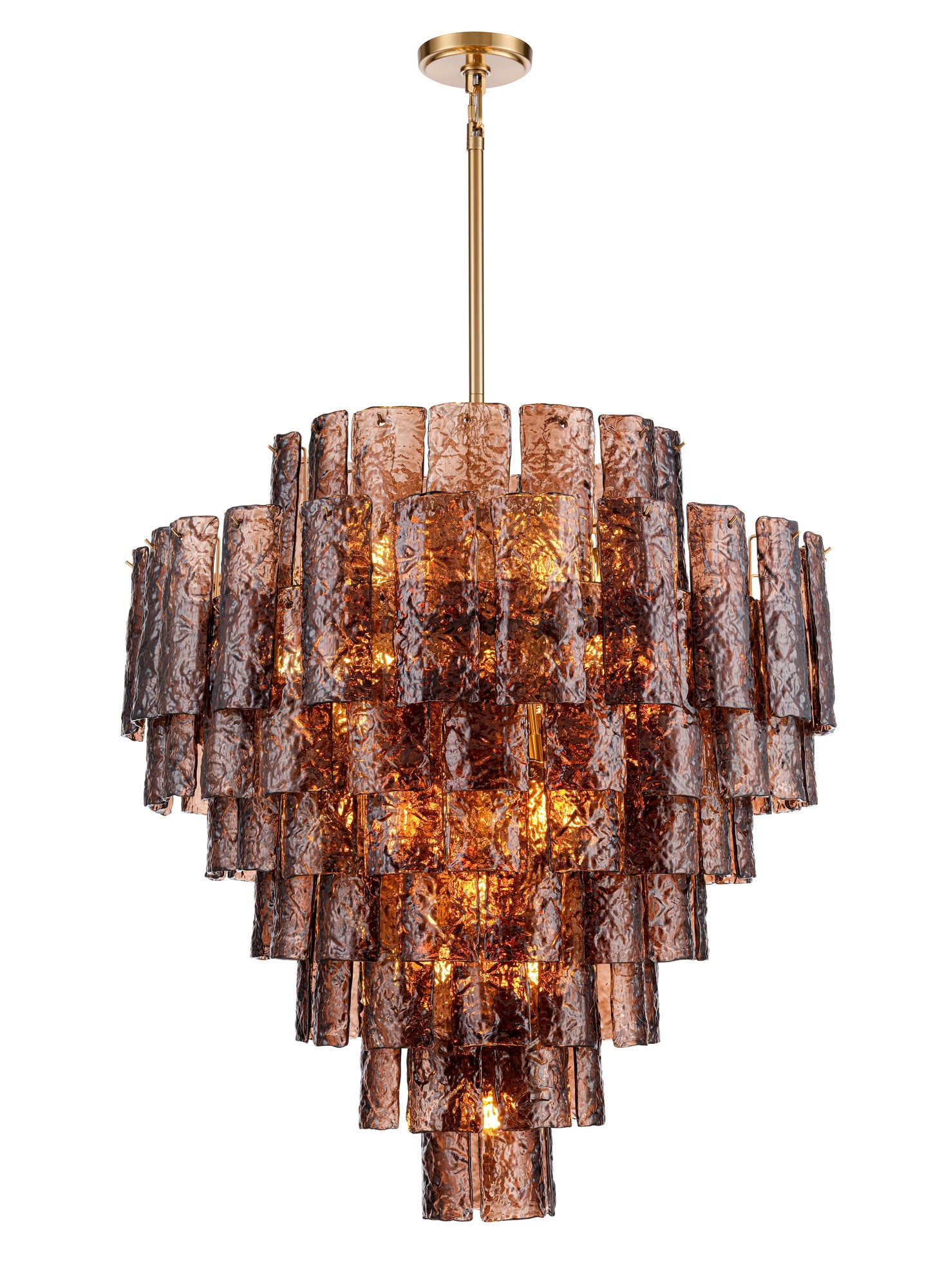 Arabela Fire and Ice lacquered gold chandelier 85363-21
