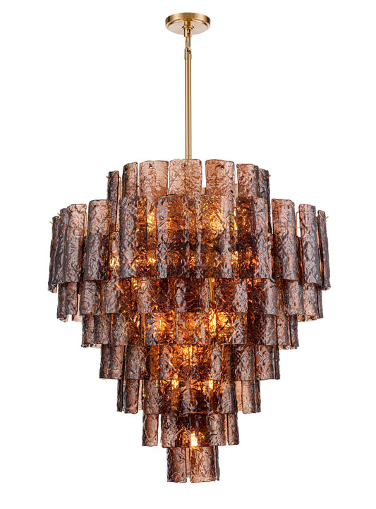 Arabela Fire and Ice lacquered gold chandelier 85363-21
