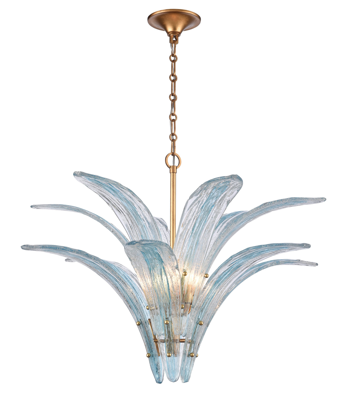 Arabela Fiore antique gold leaf pendant 85391-6 view 2