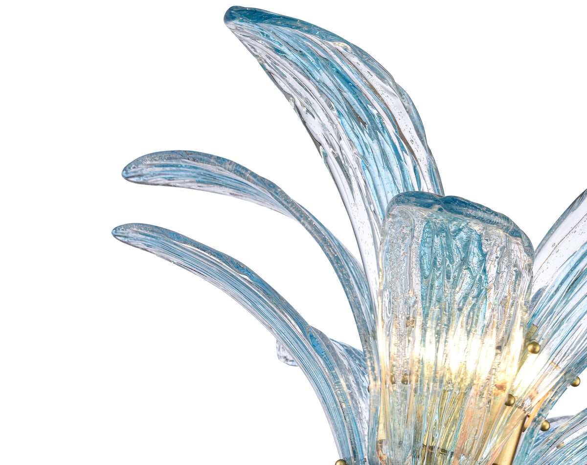 Arabela Fiore antique gold leaf semi flush 85394-5 view 3