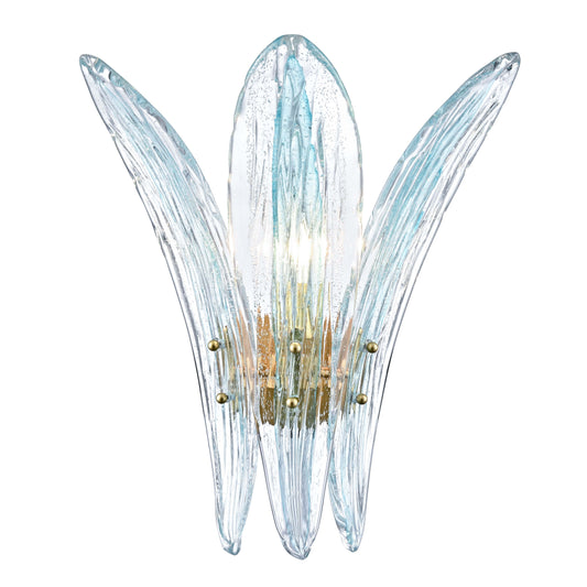 Arabela Fiore antique gold leaf wall sconce 85395-1