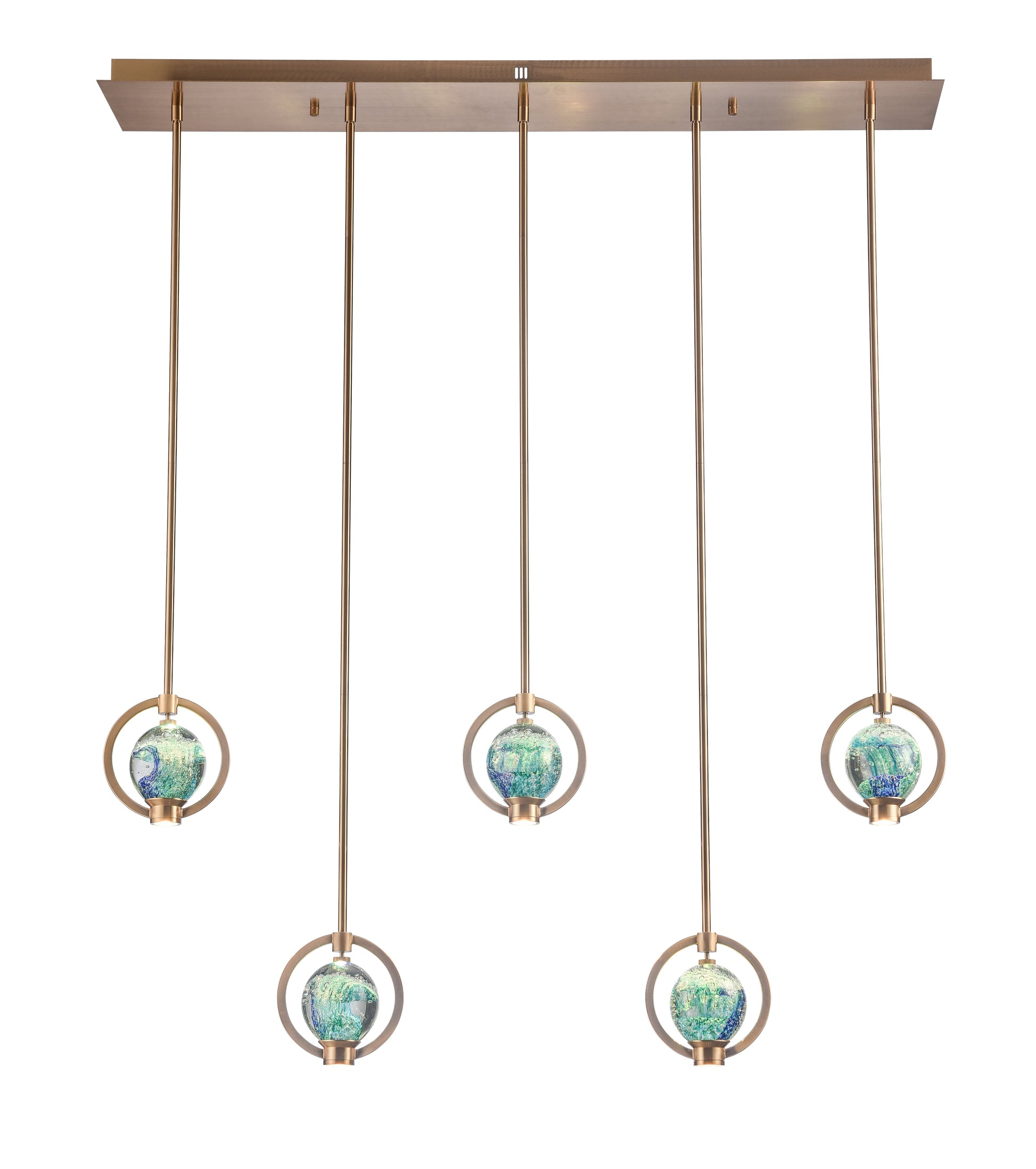 Arabela Utopia lacquered gold linear chandelier 85404-5