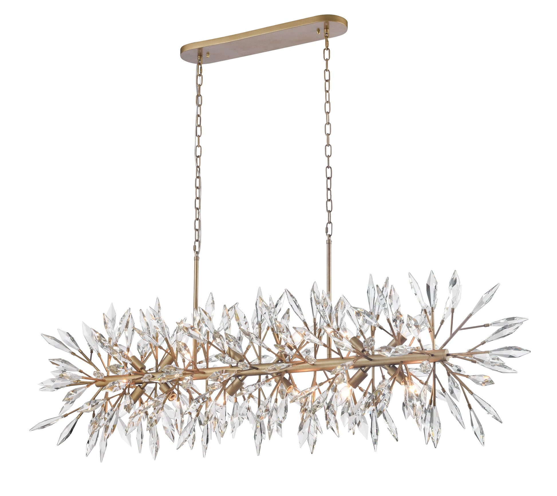 Arabela Crystal Fusion peruvian gold linear chandelier 85420-12