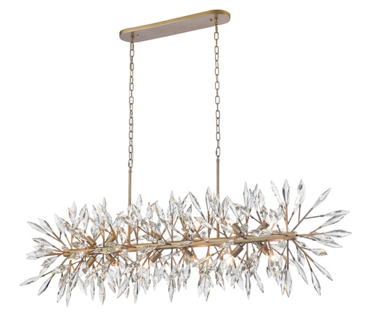 Arabela Crystal Fusion peruvian gold linear chandelier 85420-12