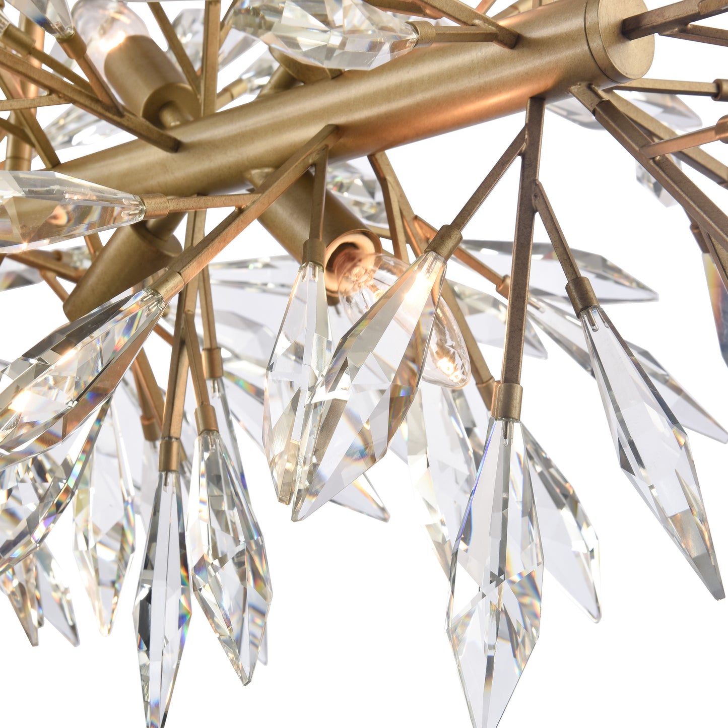 Arabela Crystal Fusion peruvian gold linear chandelier 85420-12 view 5
