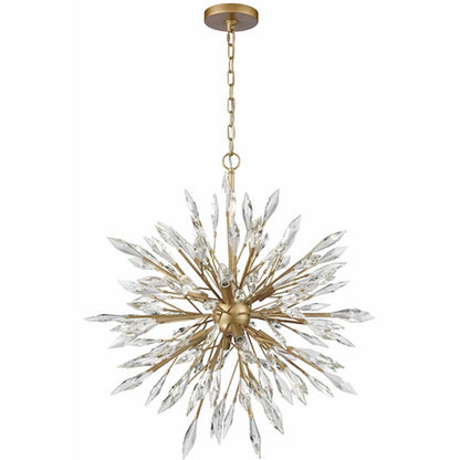 Arabela 85421-8 Crystal Fusion 8-light chandelier featuring sculptural branching steel arms and sparkling clear crystal accents