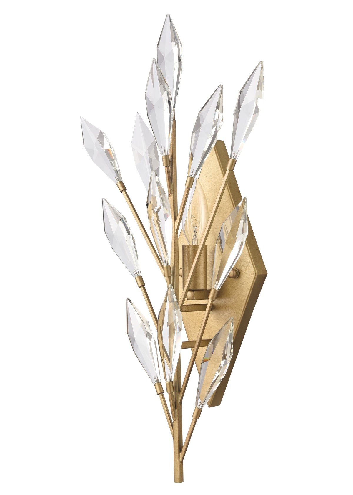 Arabela Crystal Fusion peruvian gold wall sconce 85423-1 view 3