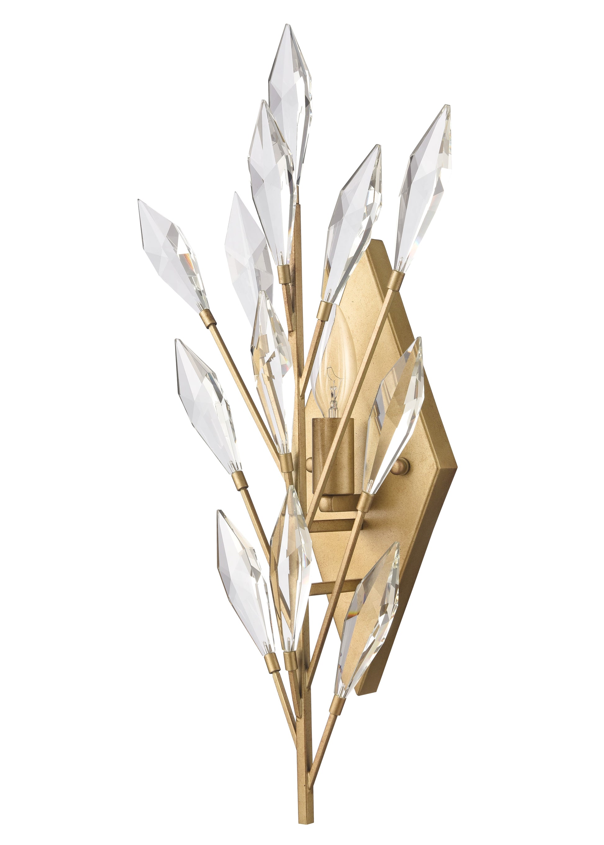 Arabela Crystal Fusion peruvian gold wall sconce 85423-1 view 3