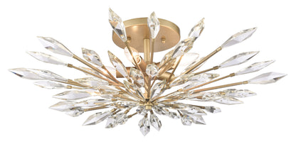 Arabela Crystal Fusion peruvian gold semi flush 85425-5