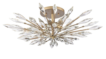 Arabela Crystal Fusion peruvian gold semi flush 85425-5 view 2