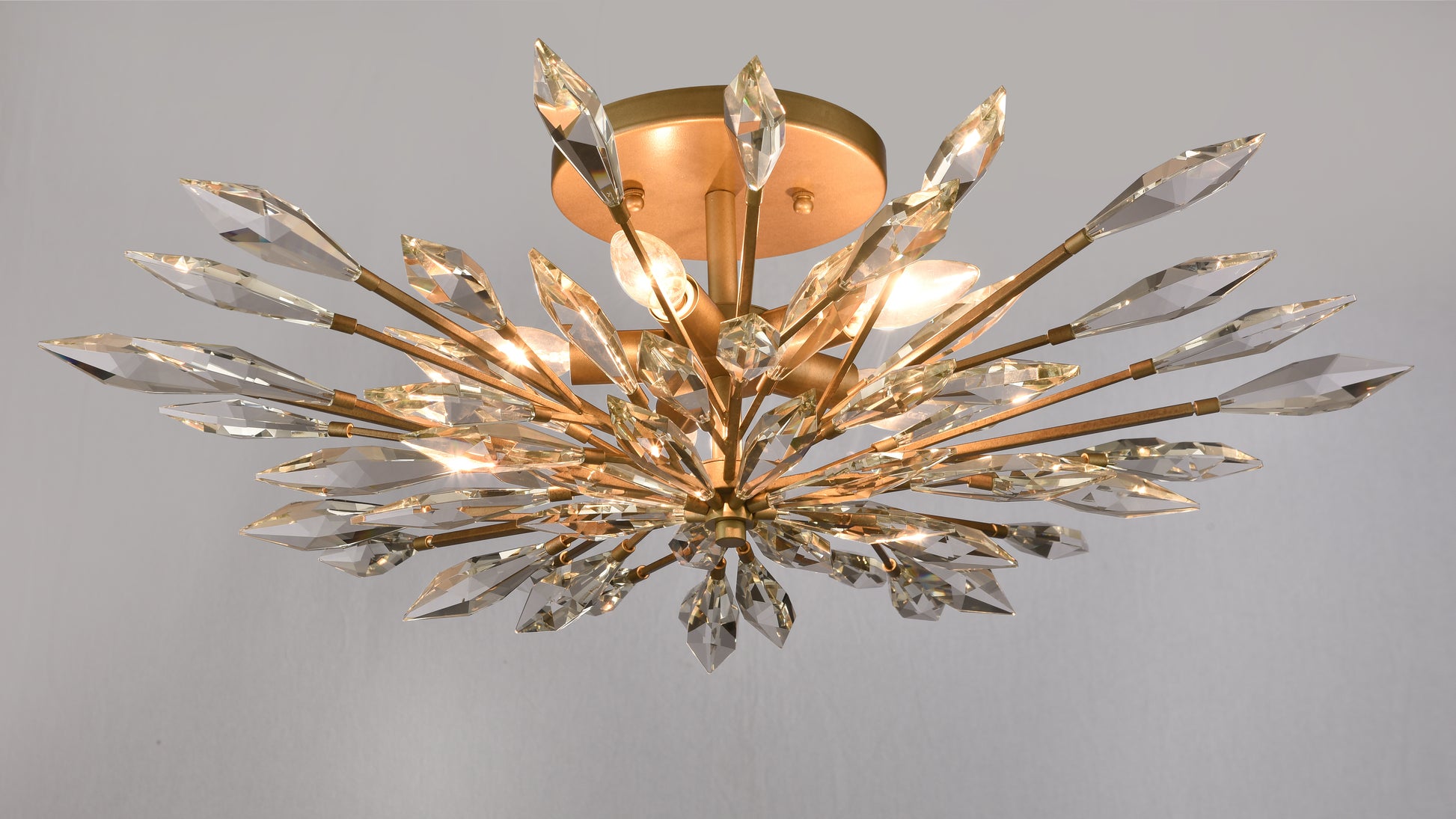 Arabela Crystal Fusion peruvian gold semi flush 85425-5 view 3