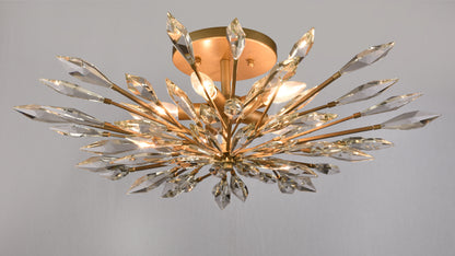 Arabela Crystal Fusion peruvian gold semi flush 85425-5 view 3