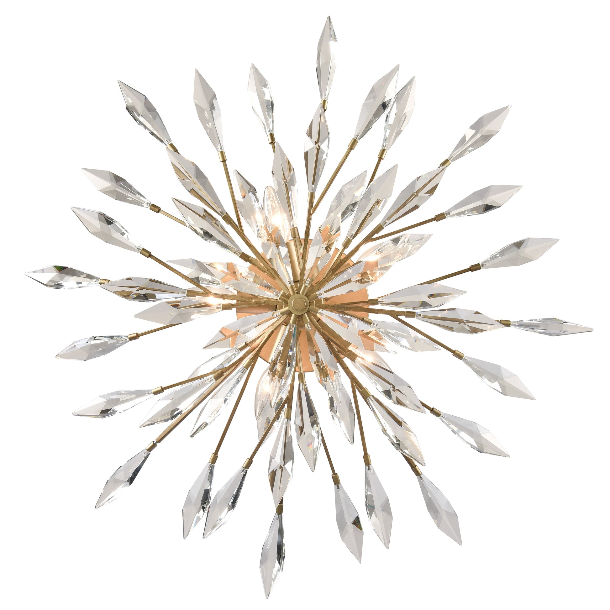 Arabela Crystal Fusion peruvian gold semi flush 85425-5 view 4